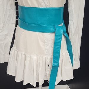 Nwt, Charlie Paige Turquoise Blue Obi Waist Belt